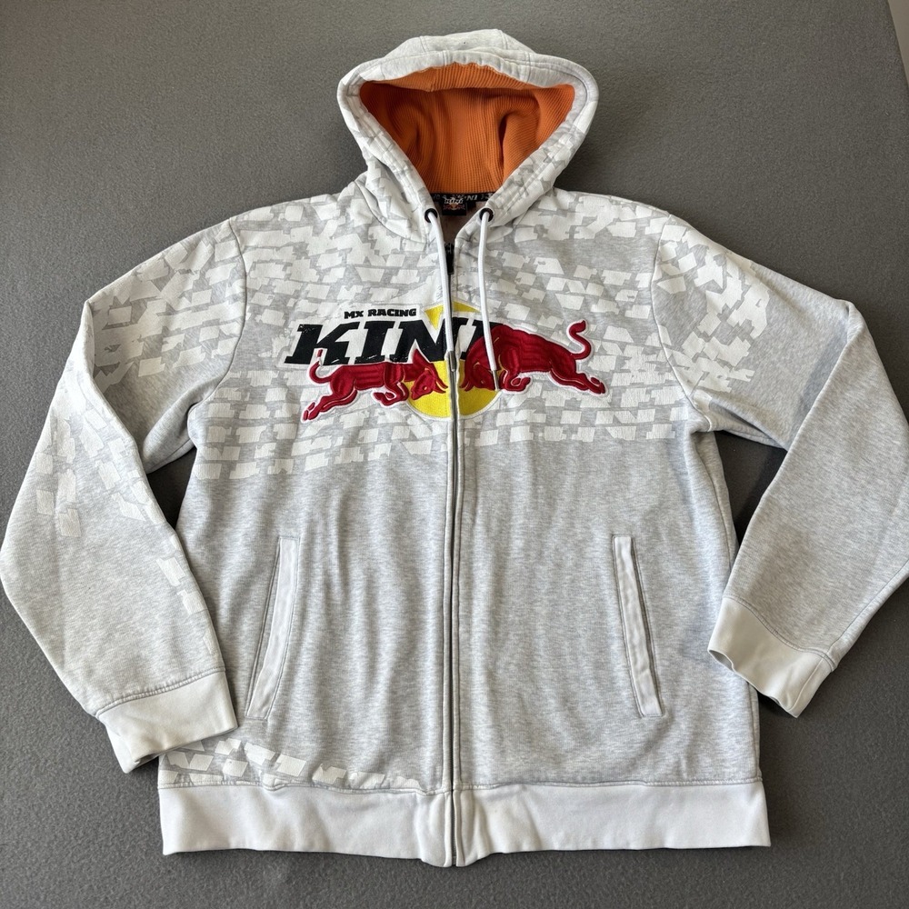Red Bull Racing Kini Zip Hoodie Y2K F1 Streetwear Rare Mens L Audigier Style